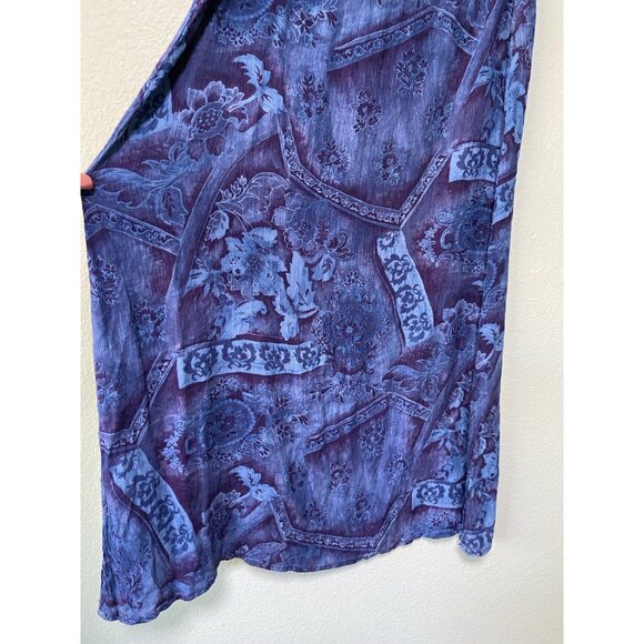 Vintage CM Sharpe Women's Blue Pattern Midi‎ Skirt One Size - Picture 5 of 8